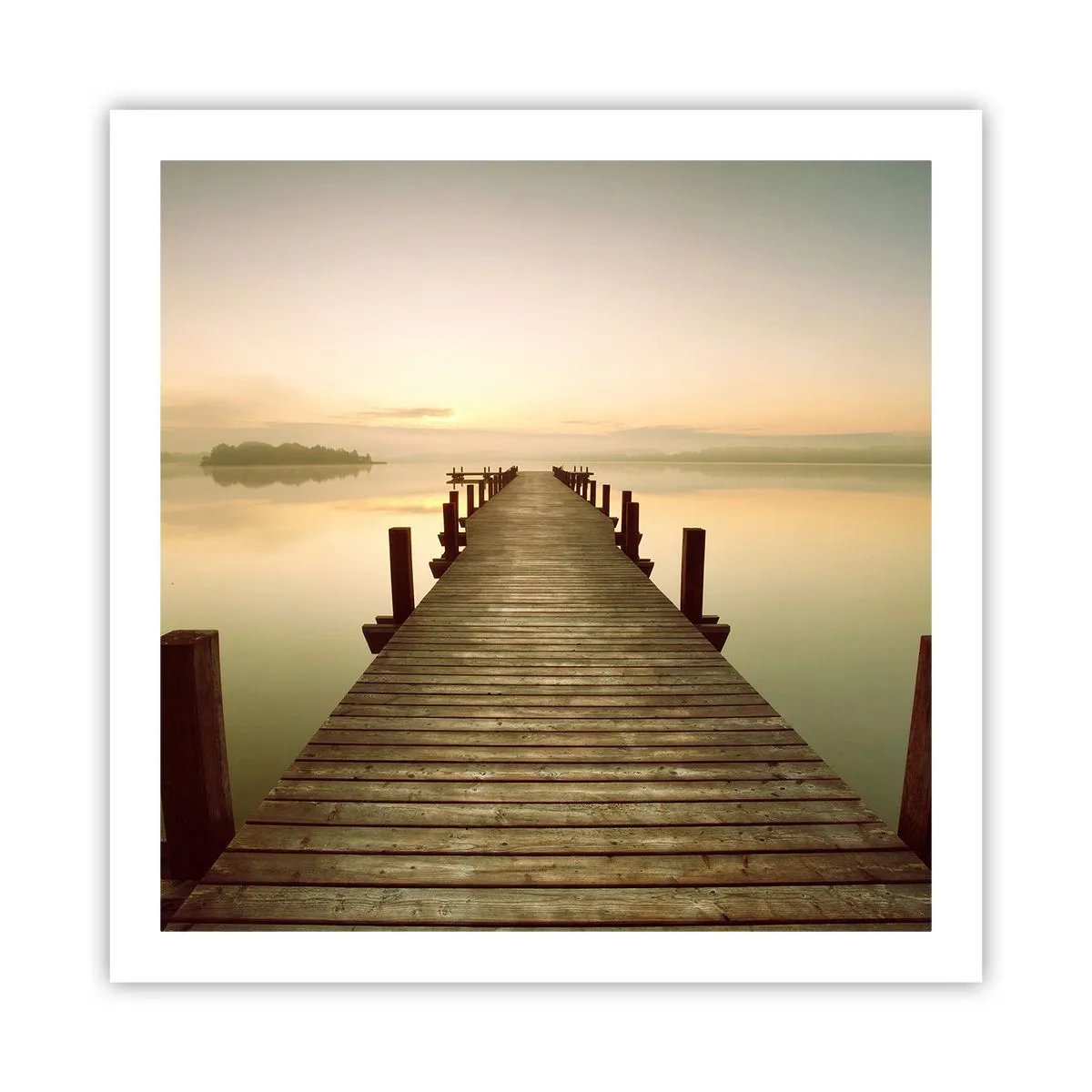 Pôster - Antes do amanhecer, nascer do sol, luz - 60x60 cm