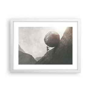 Pôster em moldura branca - Eu creio - 40x30 cm