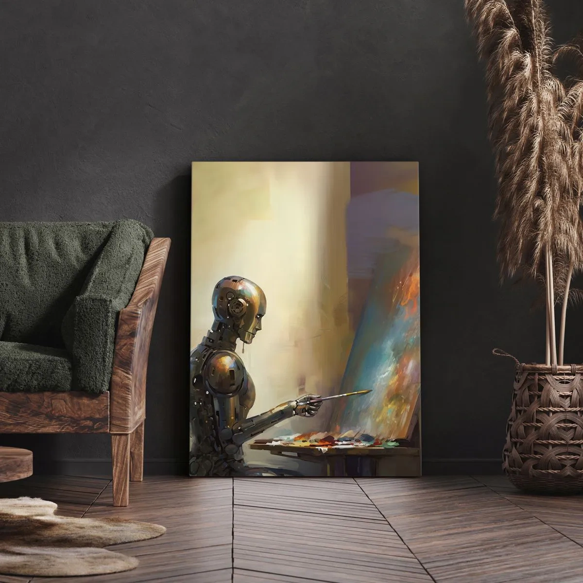Quadro em tela - A arte do futuro - 50x70 cm