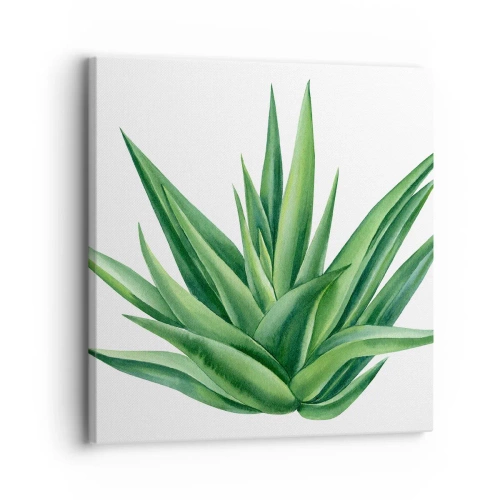 Quadro em tela - Verde – força – vida - 30x30 cm