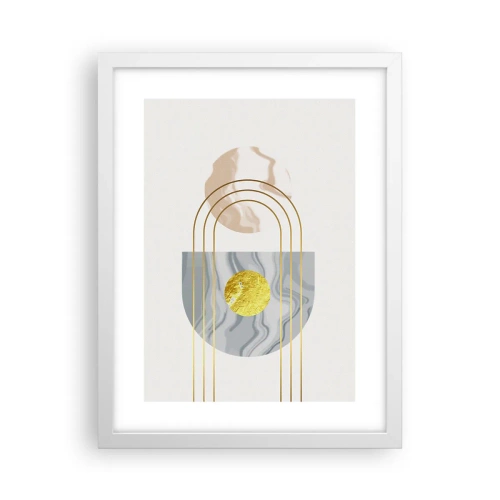 Pôster em moldura branca - Brilho e claridade - 30x40 cm