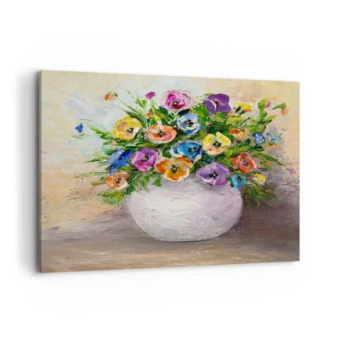 Quadro em tela - Natureza morta com um vaso branco - 120x80 cm