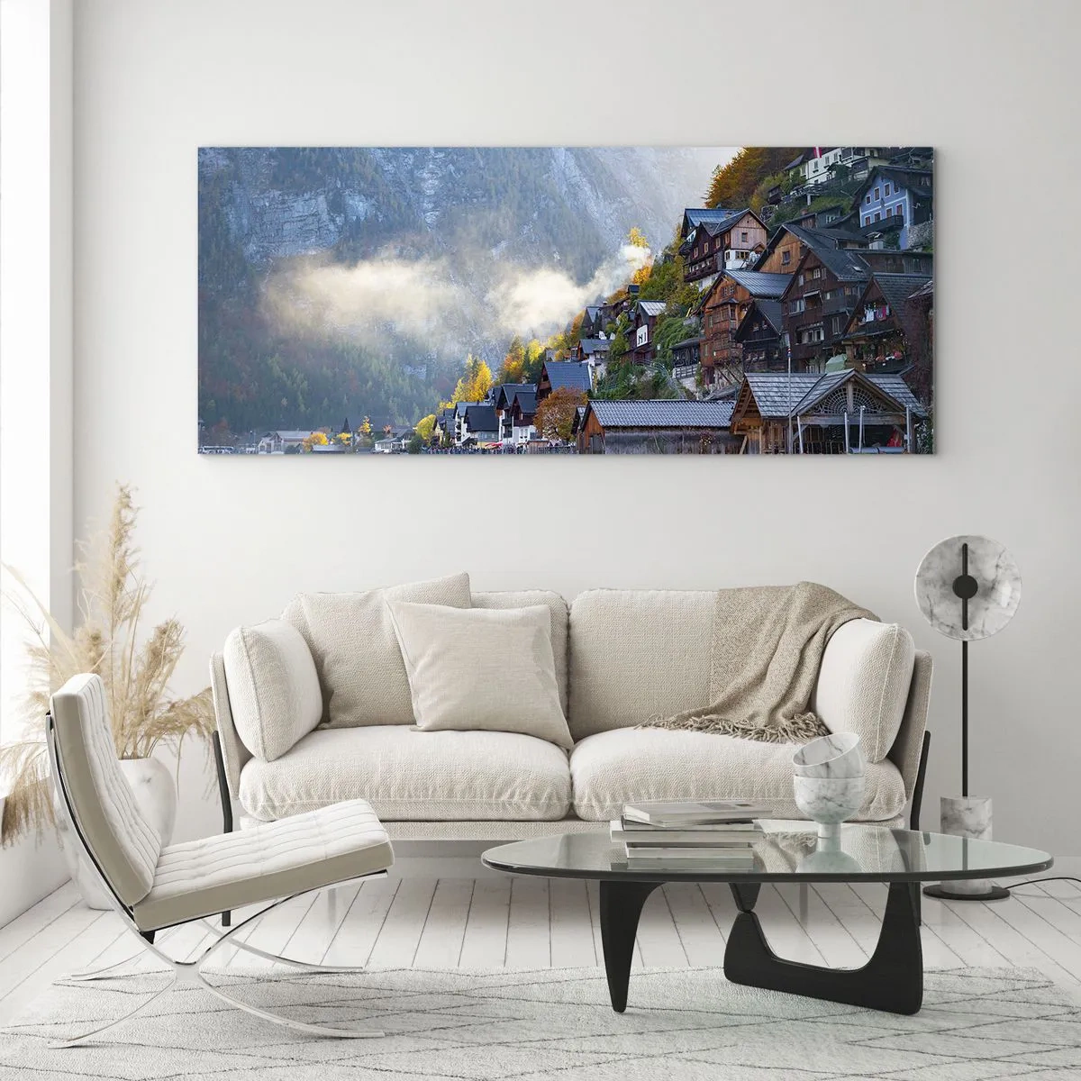 Quadro em vidro - Atmosfera alpina - 100x40 cm