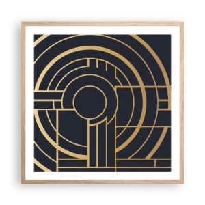 Pôster com moldura de carvalho claro - Rotação das coisas - 60x60 cm