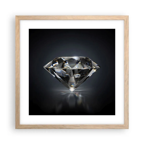 Pôster com moldura de carvalho claro - Best girls friend - 40x40 cm