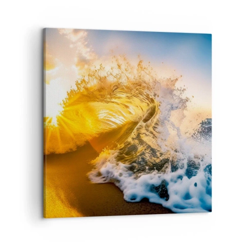 Quadro em tela - Diversão na areia - 50x50 cm