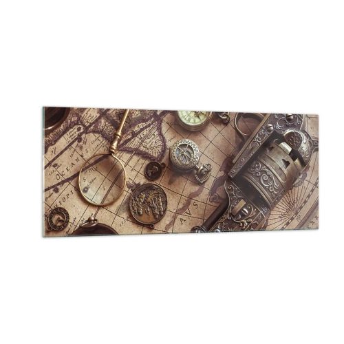 Quadro em vidro - A aventura nos chama - 100x40 cm