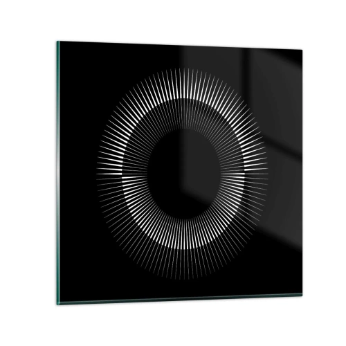 Quadro em vidro - Sol preto - 40x40 cm