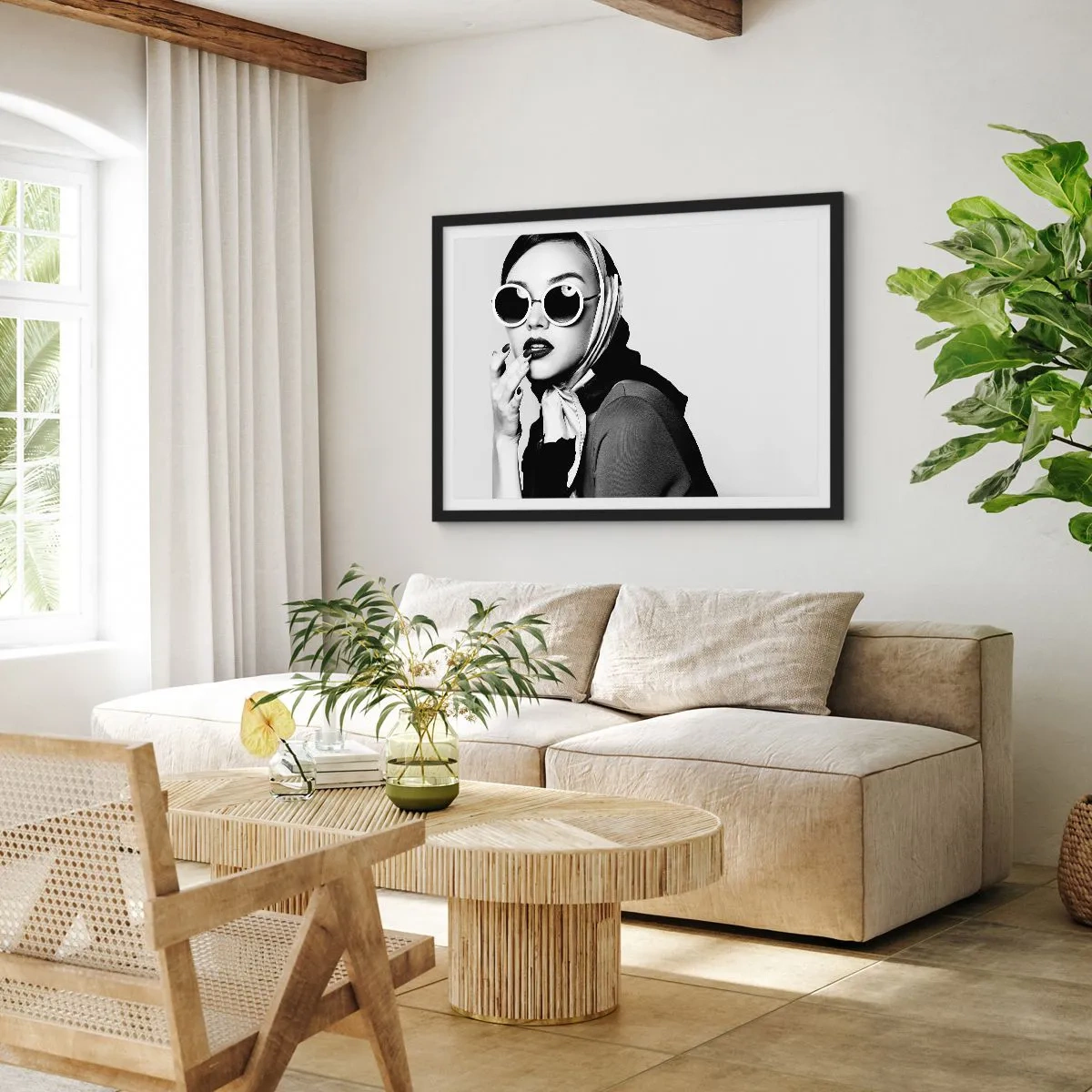 Pôster com moldura preta - Saudações dos anos 60 - 91x61 cm