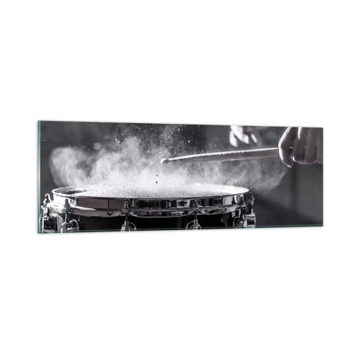 Quadro em vidro - Pulso da música - 90x30 cm