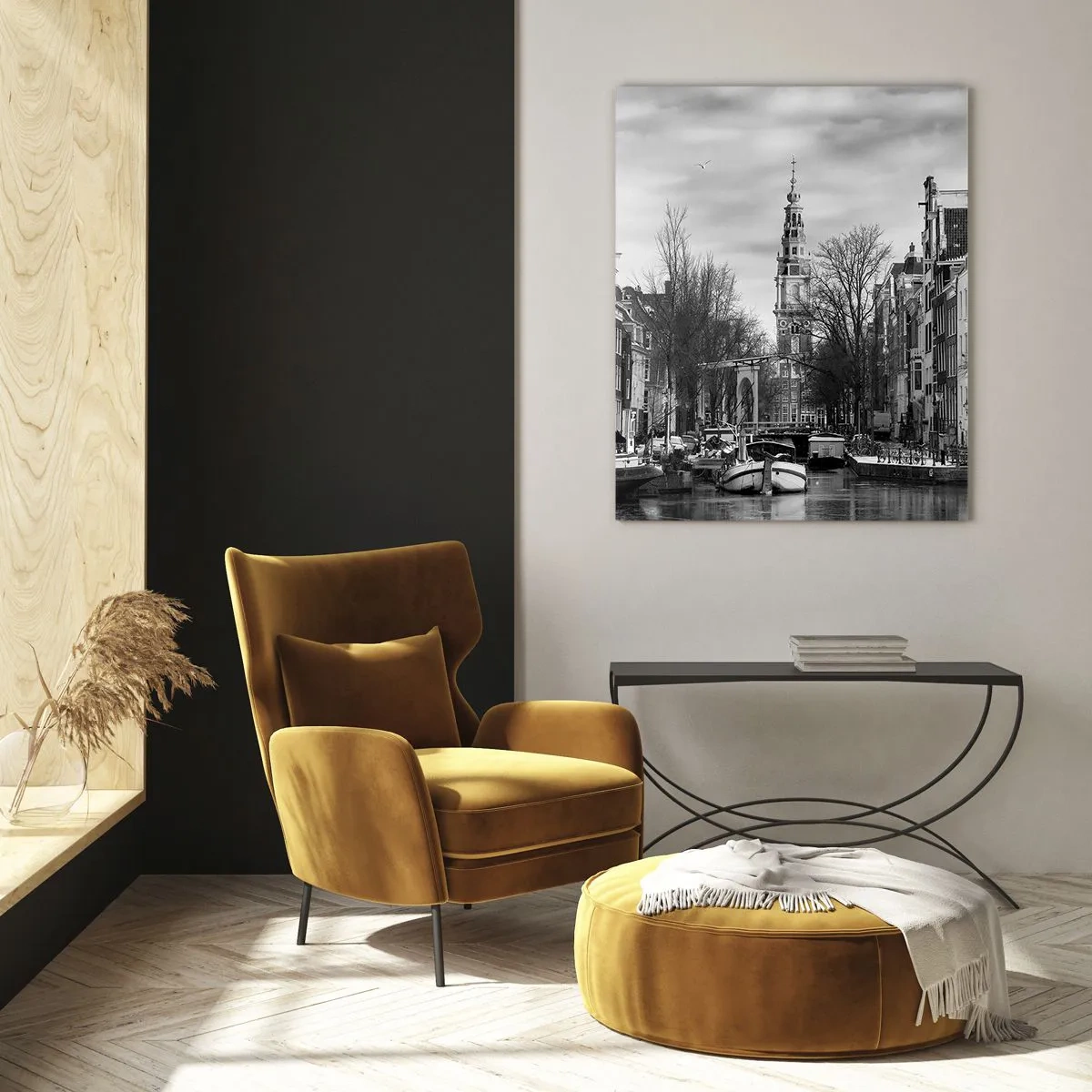 Quadro em vidro - Vibrações de Amsterdã - 70x100 cm