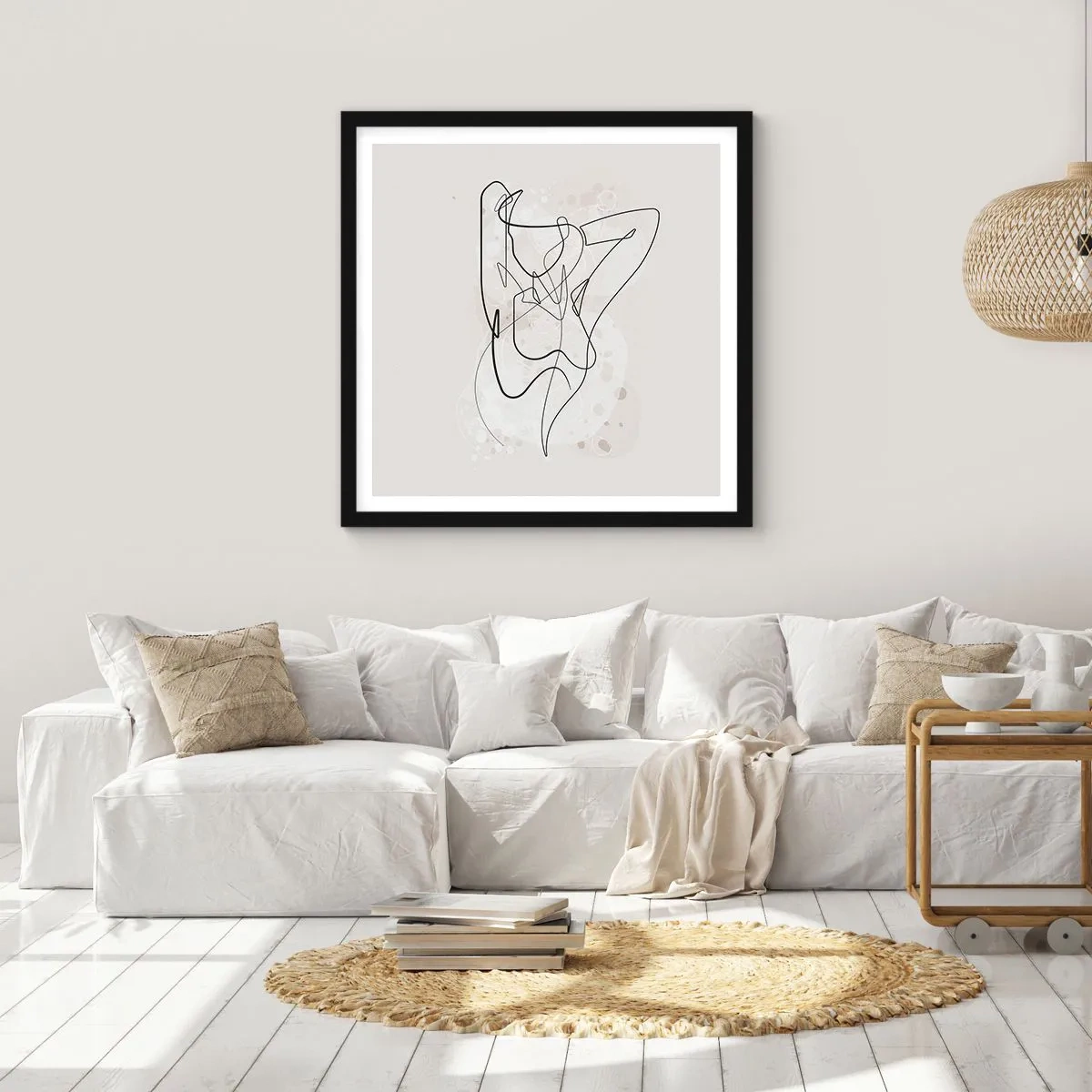 Pôster com moldura preta - A arte da sedução - 60x60 cm