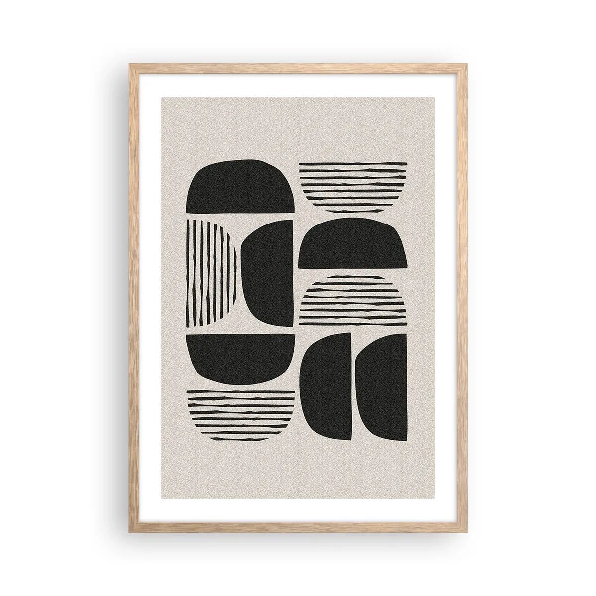 Pôster com moldura de carvalho claro - Ofertas indiferentes - 50x70 cm