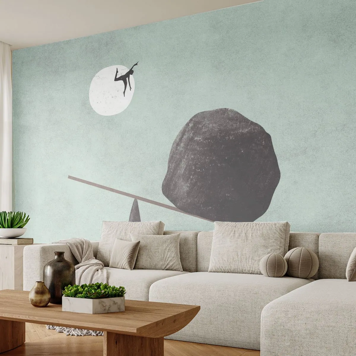 Papel de Parede Autocolante Deluxe Sticker - Um sonho tornado realidade - Abstração, Pedaço, Homem - 250x175 cm