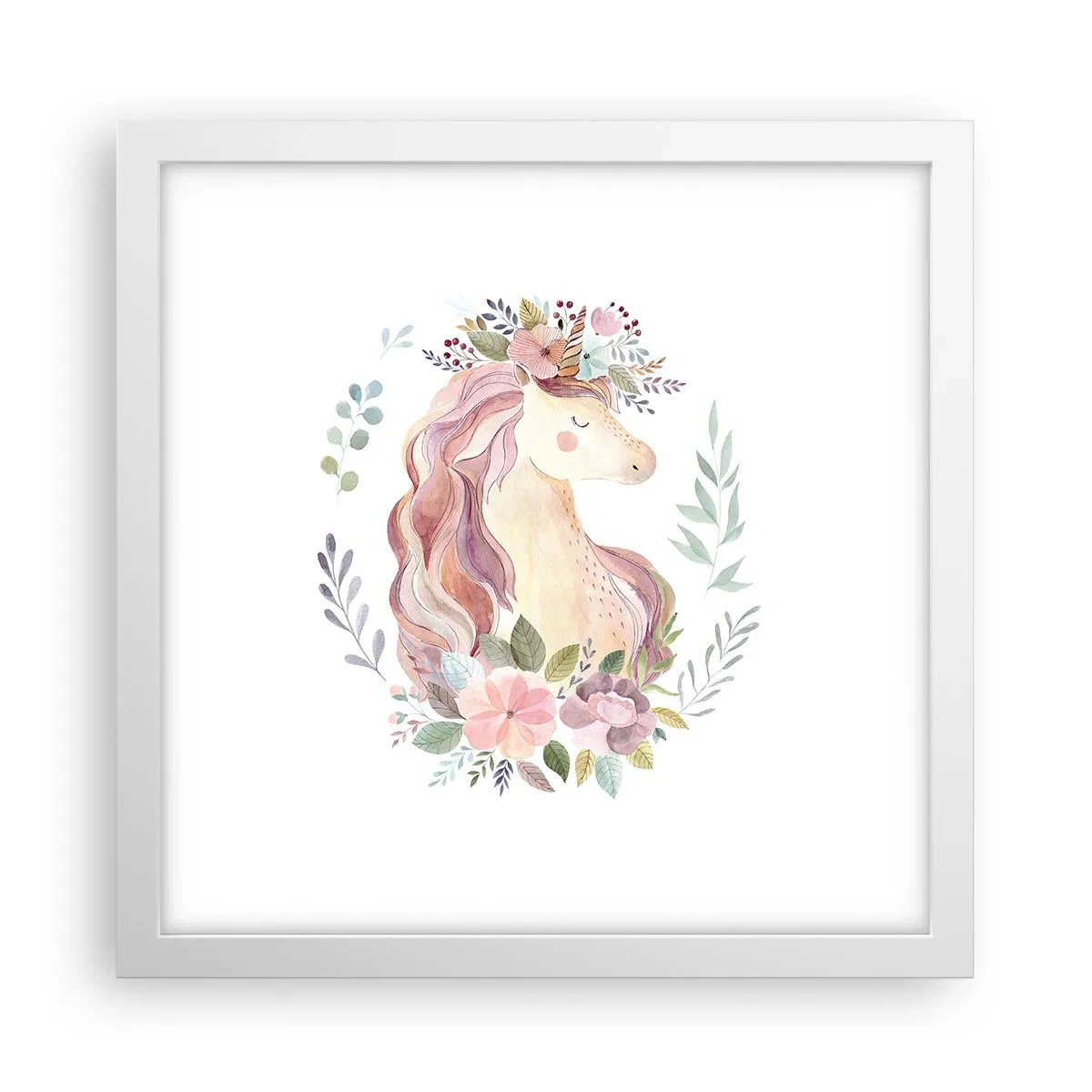 Pôster em moldura branca - Um convite ao mundo dos contos de fadas - 30x30 cm