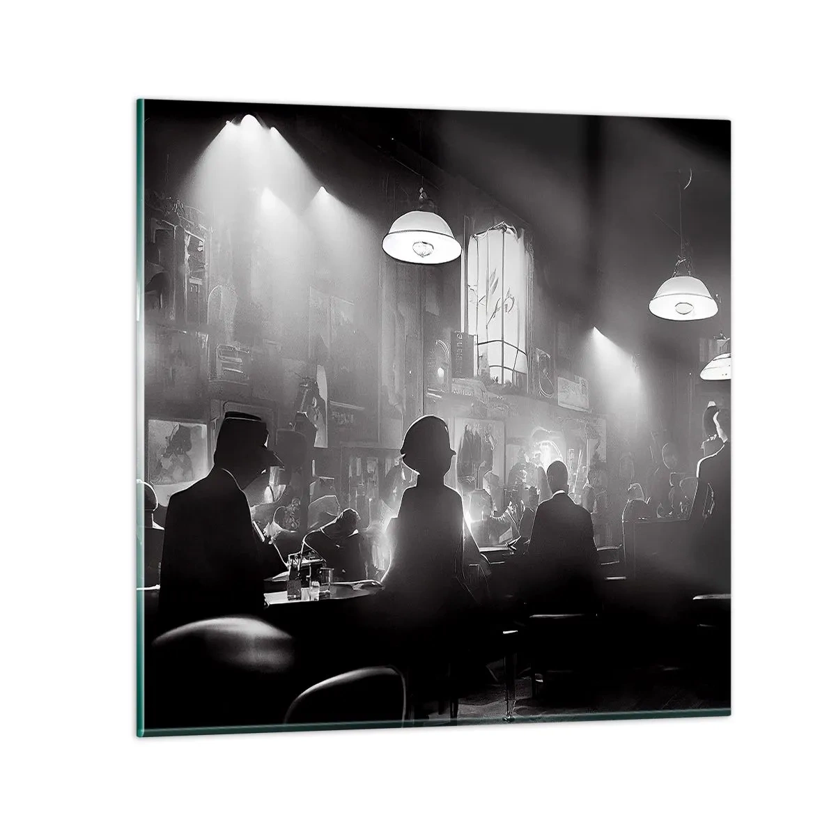 Quadro em vidro - Em uma atmosfera de jazz - 40x40 cm