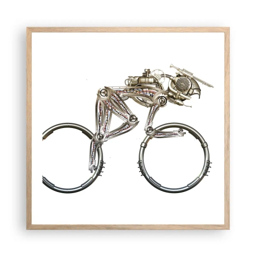 Pôster com moldura de carvalho claro - Uma ótima máquina - 60x60 cm