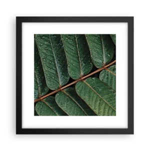 Pôster com moldura preta - Num ritmo verde - 30x30 cm