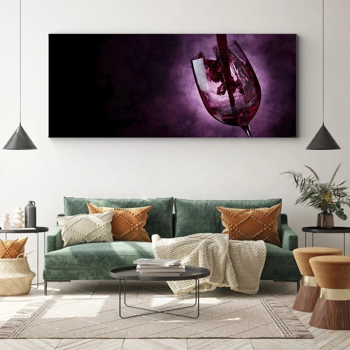 Quadro em tela - Escarlate? Carmim? Não, rubi. - 140x50 cm
