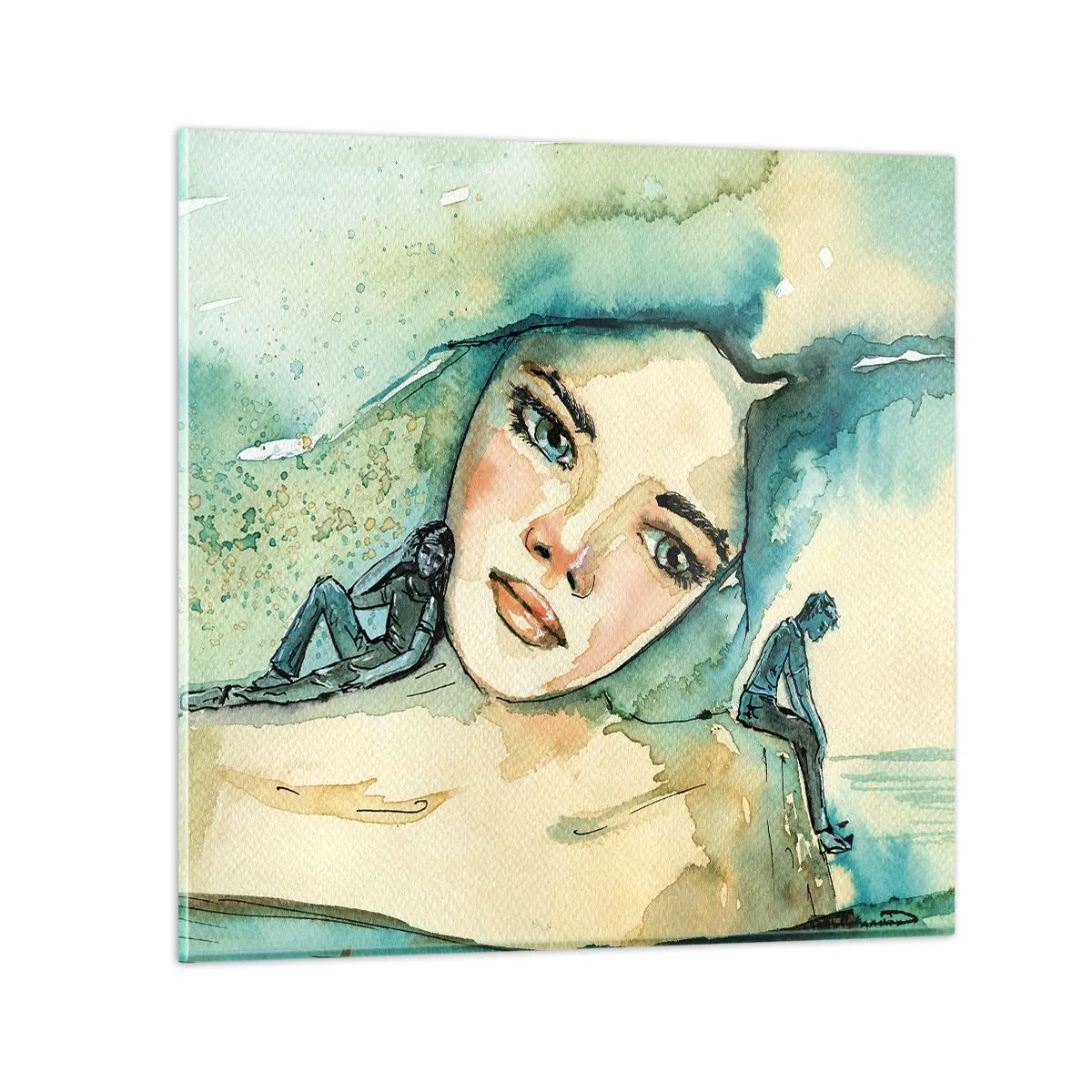 Quadro em vidro - Am I blue? - 70x70 cm