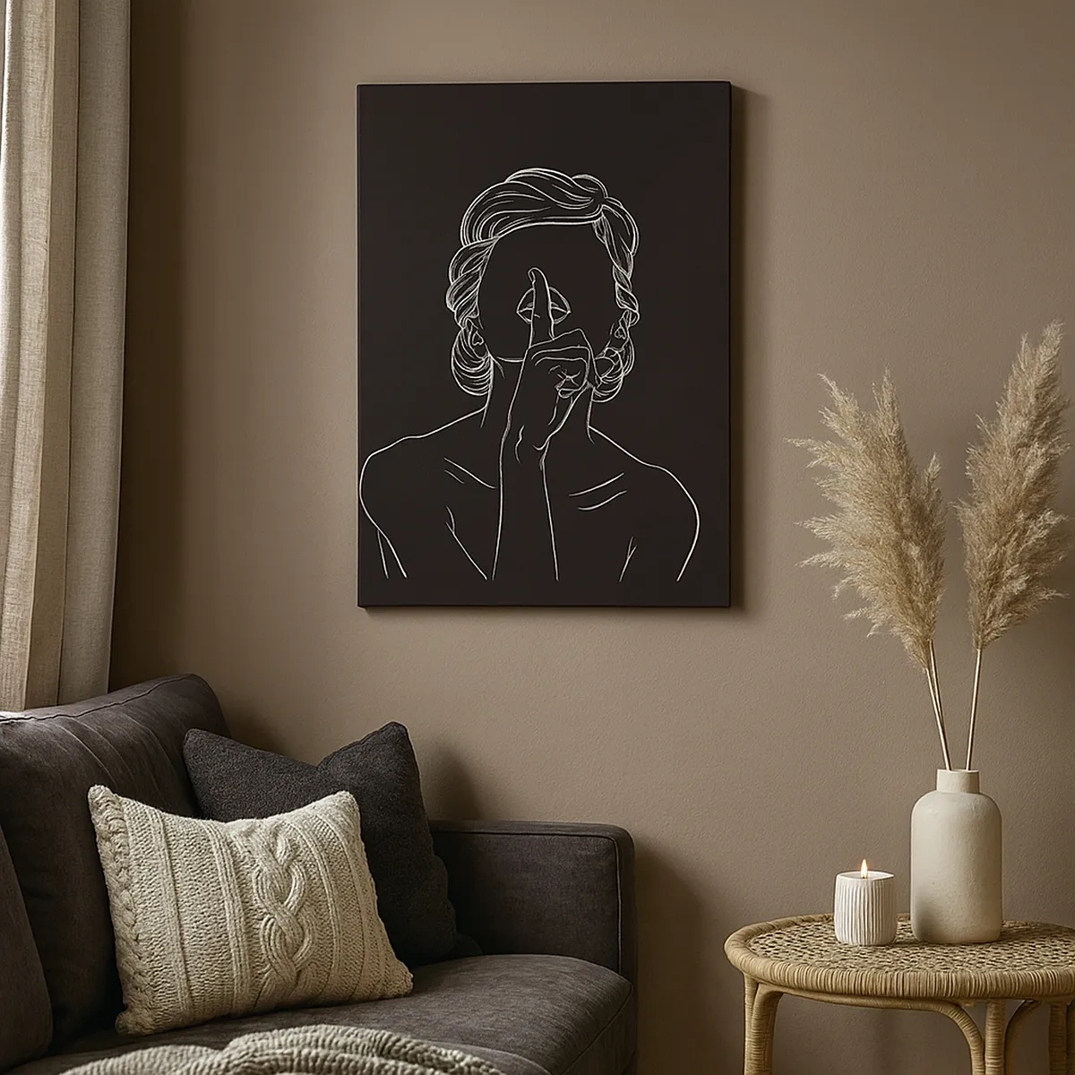 Quadro em tela - A beleza floresce em silêncio - 50x70 cm