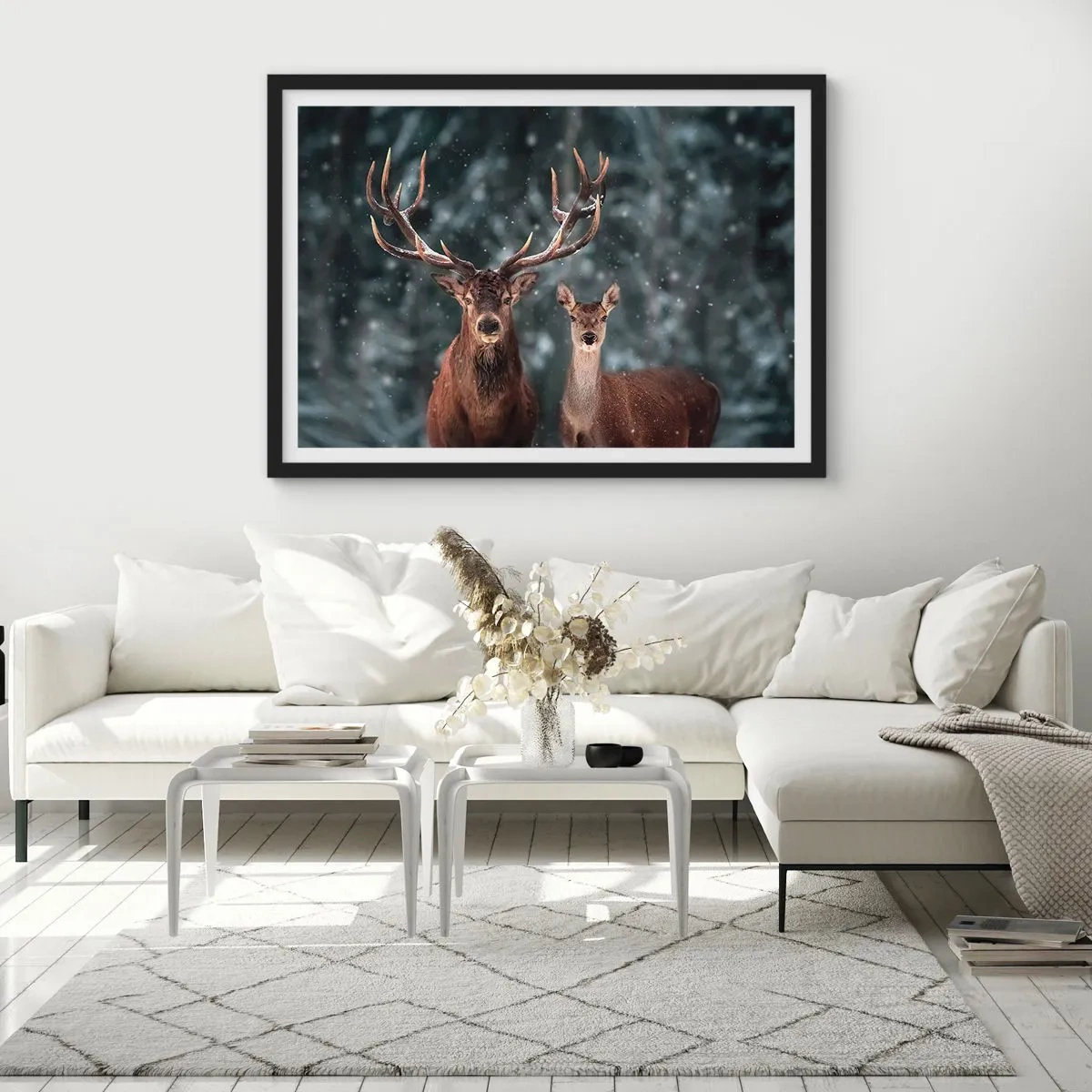 Pôster com moldura preta - O senhor da floresta com sua esposa - 91x61 cm