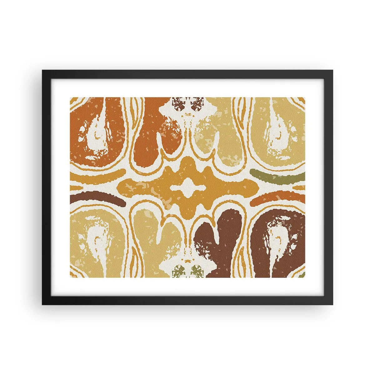 Pôster com moldura preta - Abstração sentimental - 50x40 cm