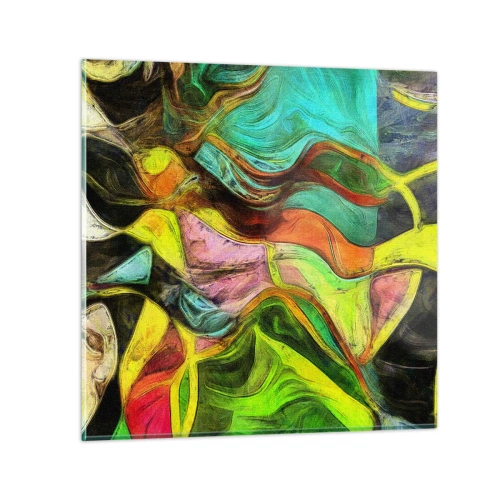 Quadro em vidro - O movimento é vida - 60x60 cm