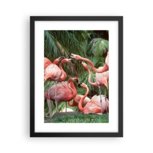 Pôster com moldura preta - Fofocas da tarde - 30x40 cm