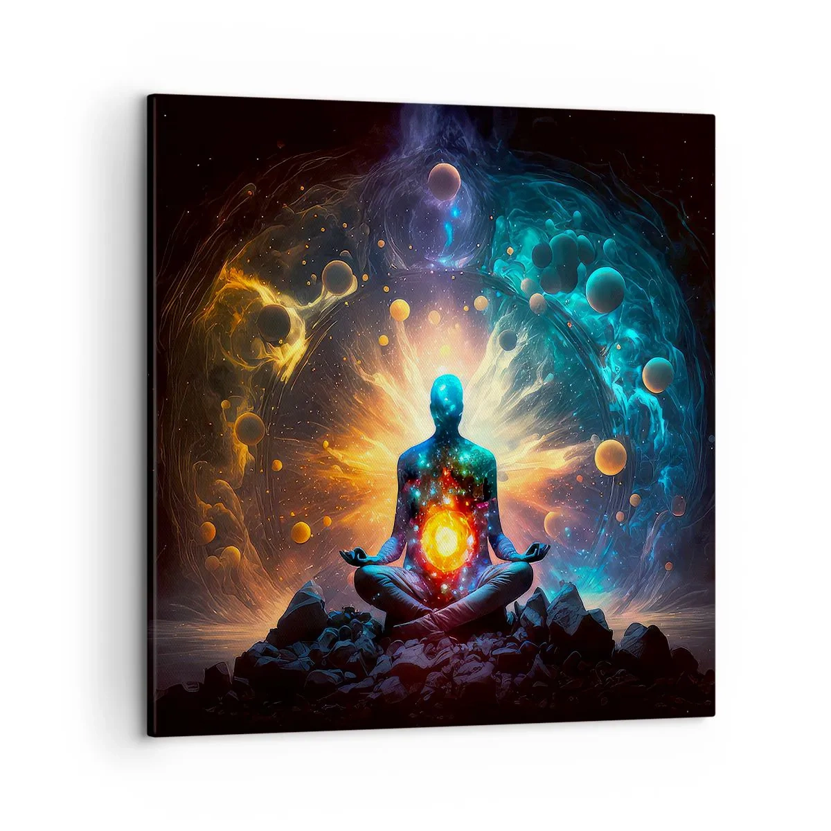 Quadro em tela - Paz cósmica - 50x50 cm