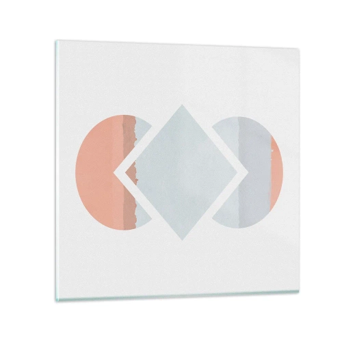 Quadro em vidro - A situação é clara - 70x70 cm