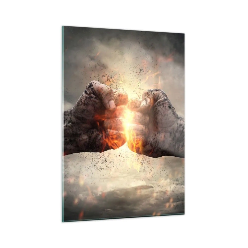 Quadro em vidro - Prepare-se para a luta - 50x70 cm