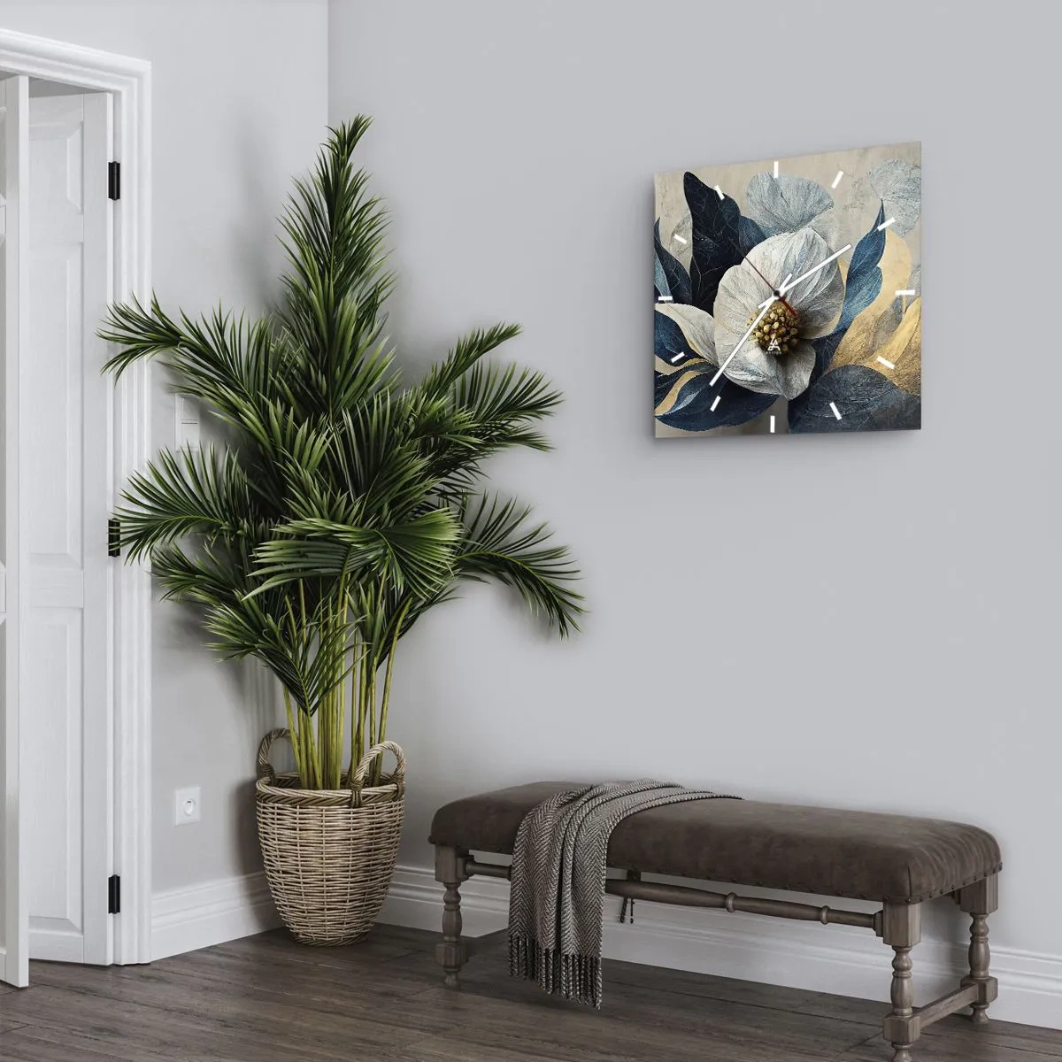 Relógio de parede - Relógio em vidro - Tem um coração de ouro - 30x30 cm