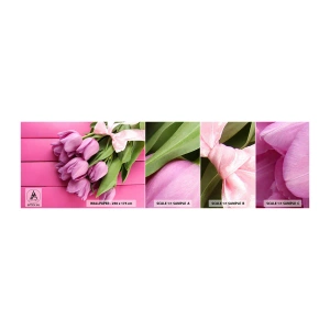 Amostra de papel de parede autocolante Deluxe Sticker - Só para si - Flores, Tulipas, Buquê de flores - 100x30 cm