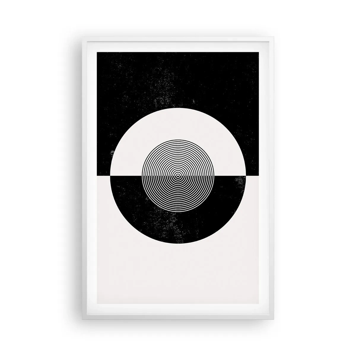 Pôster em moldura branca - Harmonia a preto e branco - 61x91 cm