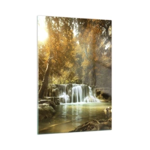 Quadro em vidro - A cascata do parque - 50x70 cm