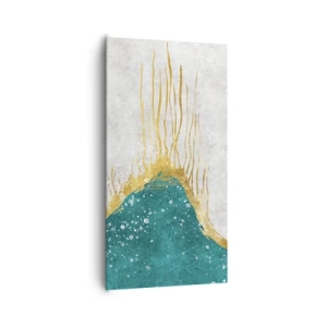 Quadro em tela - Maré Dourada - 65x120 cm