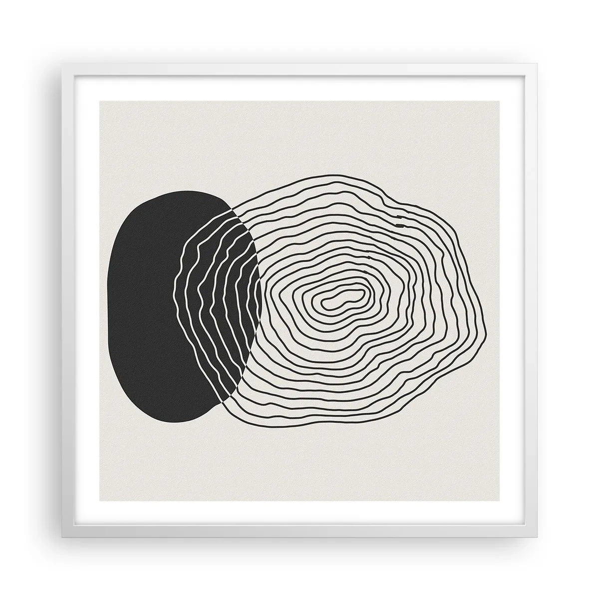 Pôster em moldura branca - Duração e vibração - 60x60 cm