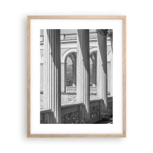 Pôster com moldura de carvalho claro - Arcada ensolarada - 40x50 cm