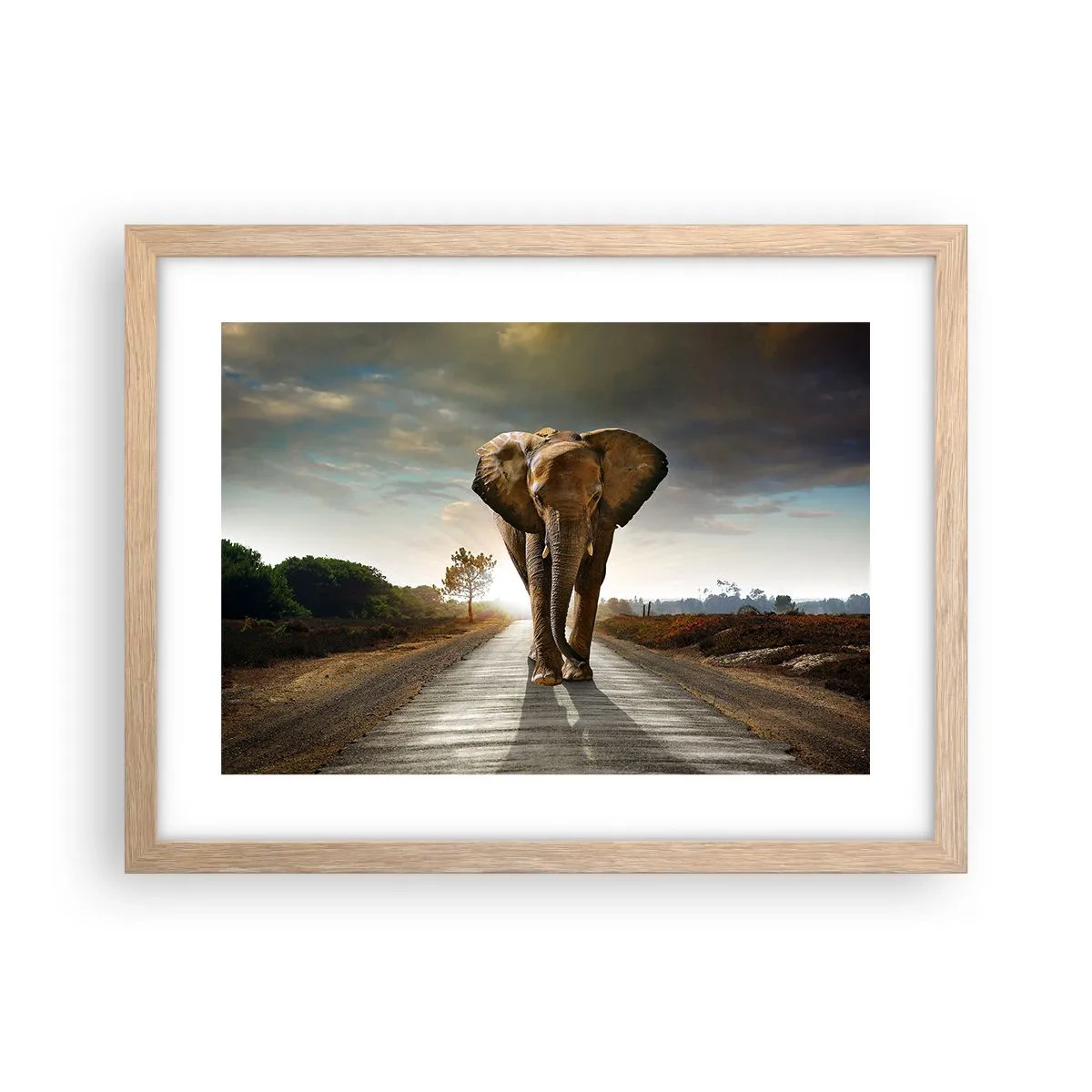 Pôster com moldura de carvalho claro - Não faz parte da composição da porcela - 40x30 cm