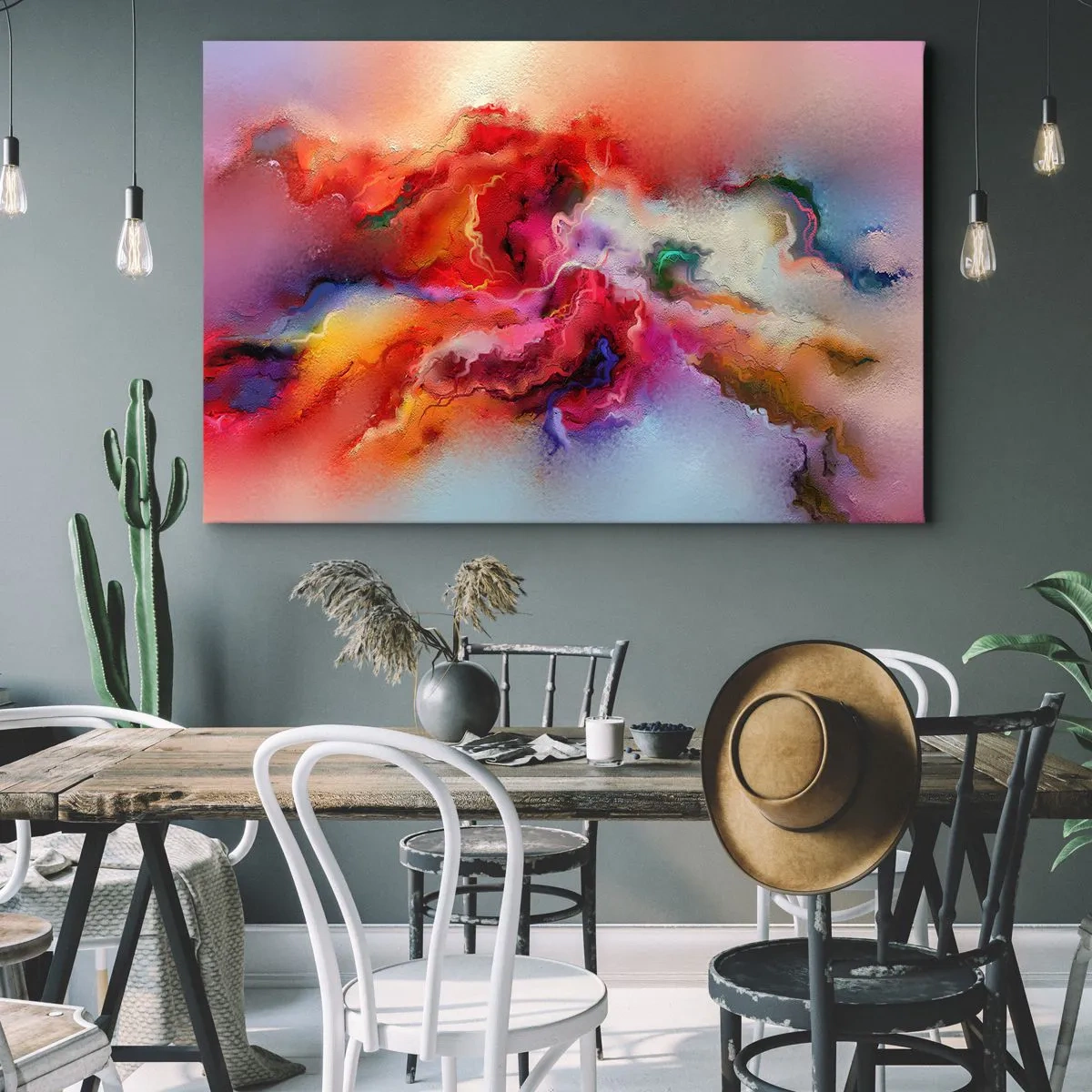 Quadro em tela - Como capturar os sonhos - fumo - 120x80 cm