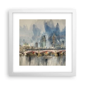 Pôster em moldura branca - Londres em toda a sua glória - 30x30 cm