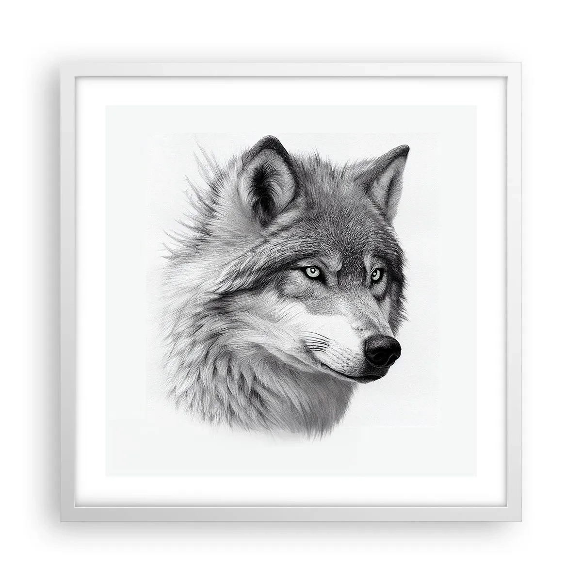 Pôster em moldura branca - Alfa – sem dúvida - 50x50 cm