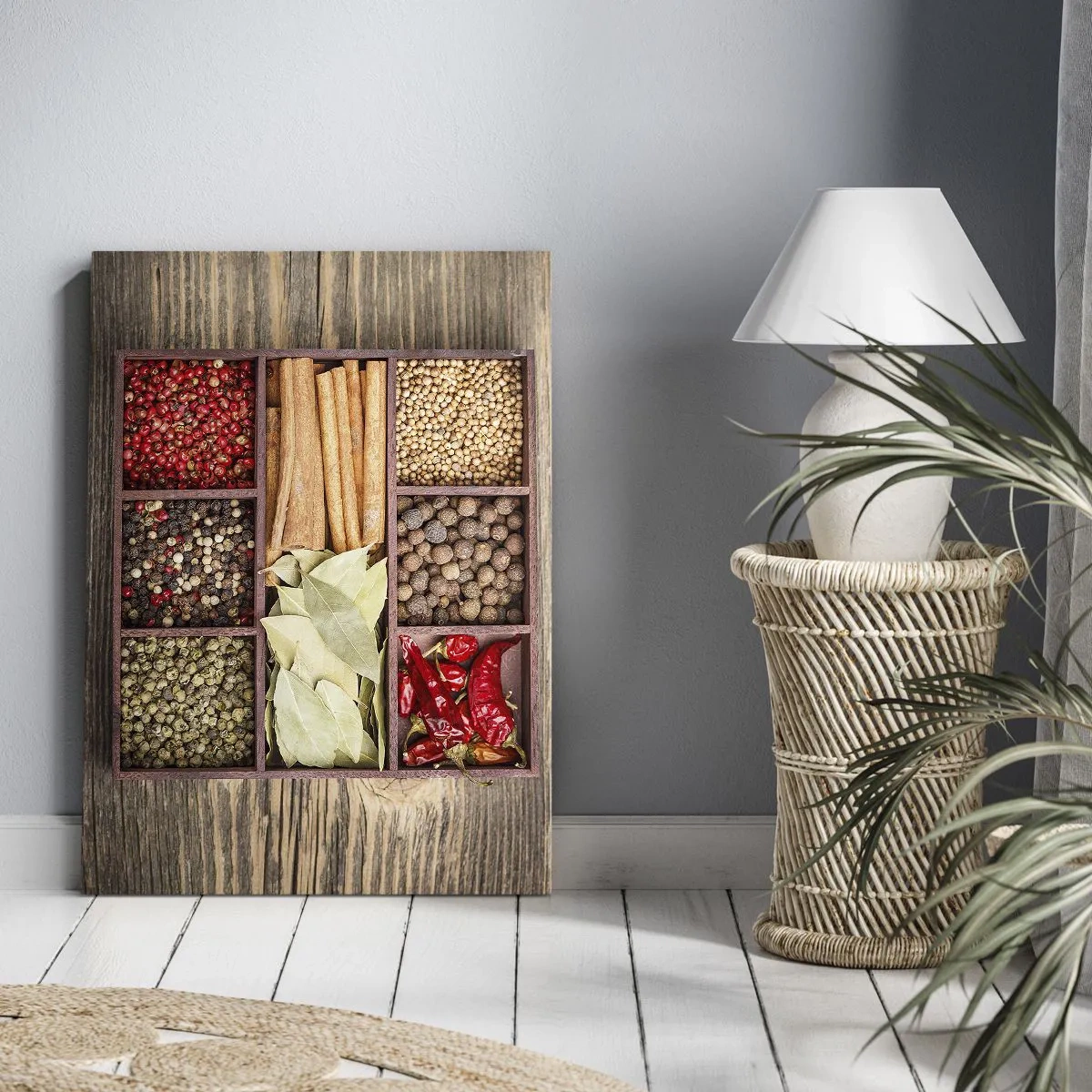Quadro em tela - Ordem das formas, um ramo de aromas - 50x70 cm