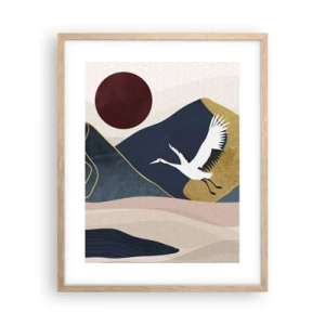 Pôster com moldura de carvalho claro - E o dia acaba novamente - 40x50 cm