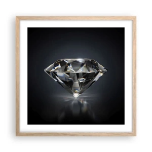 Pôster com moldura de carvalho claro - Best girls friend - 50x50 cm