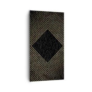 Quadro em tela - Geometria em estilo glamoroso - 65x120 cm