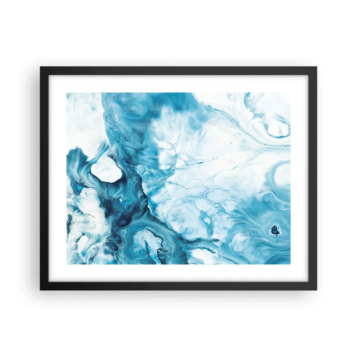Pôster com moldura preta - Concerto Azul - 50x40 cm