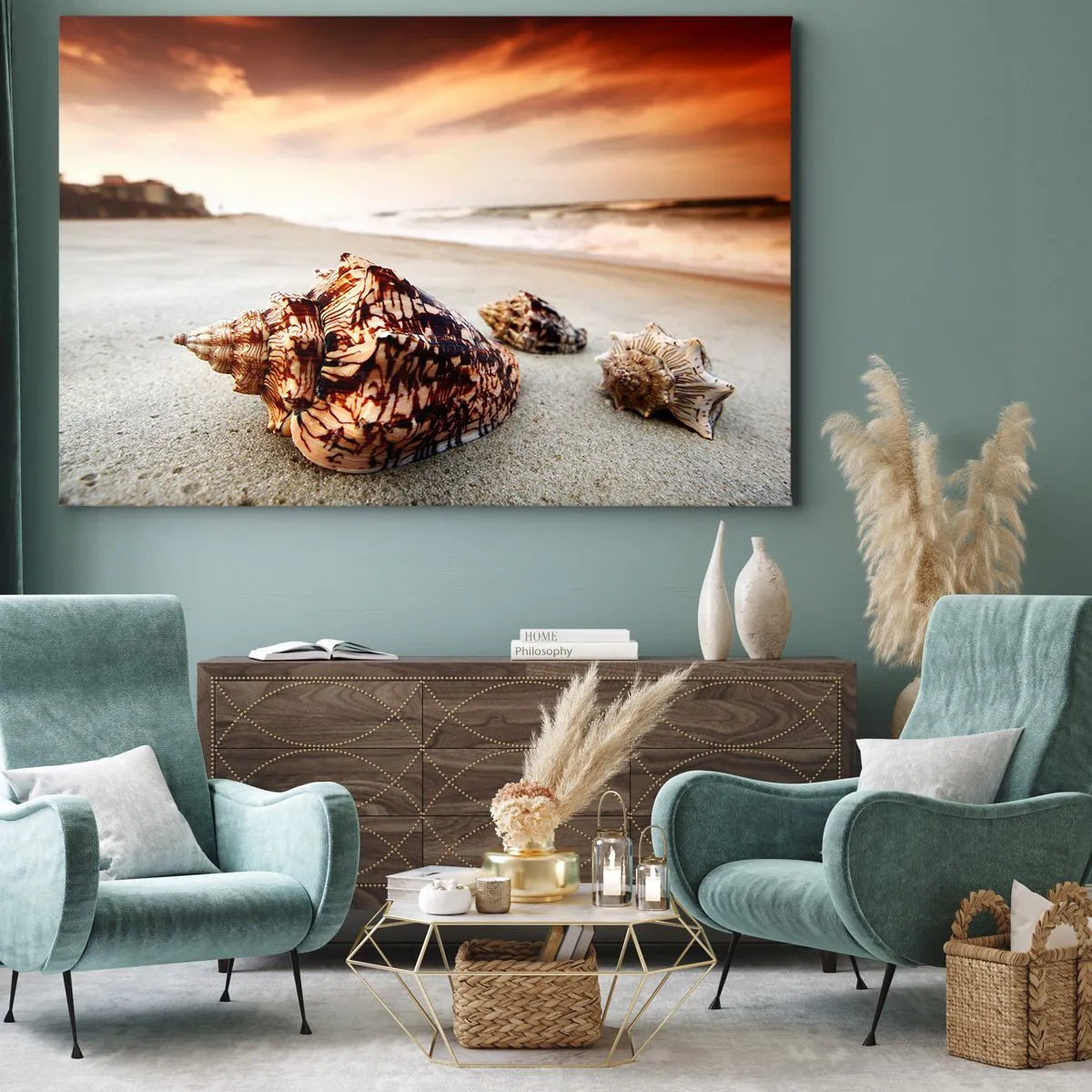 Quadro em tela - Expulso pelas ondas - 120x80 cm