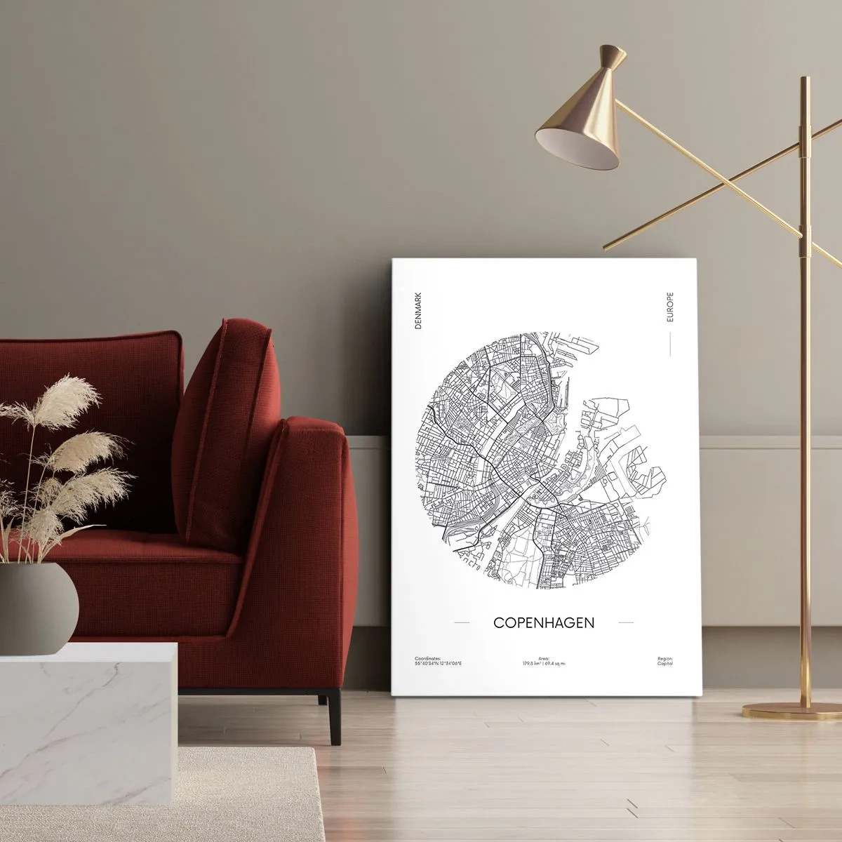 Quadro em tela - Anatomia de Copenhague - 50x70 cm